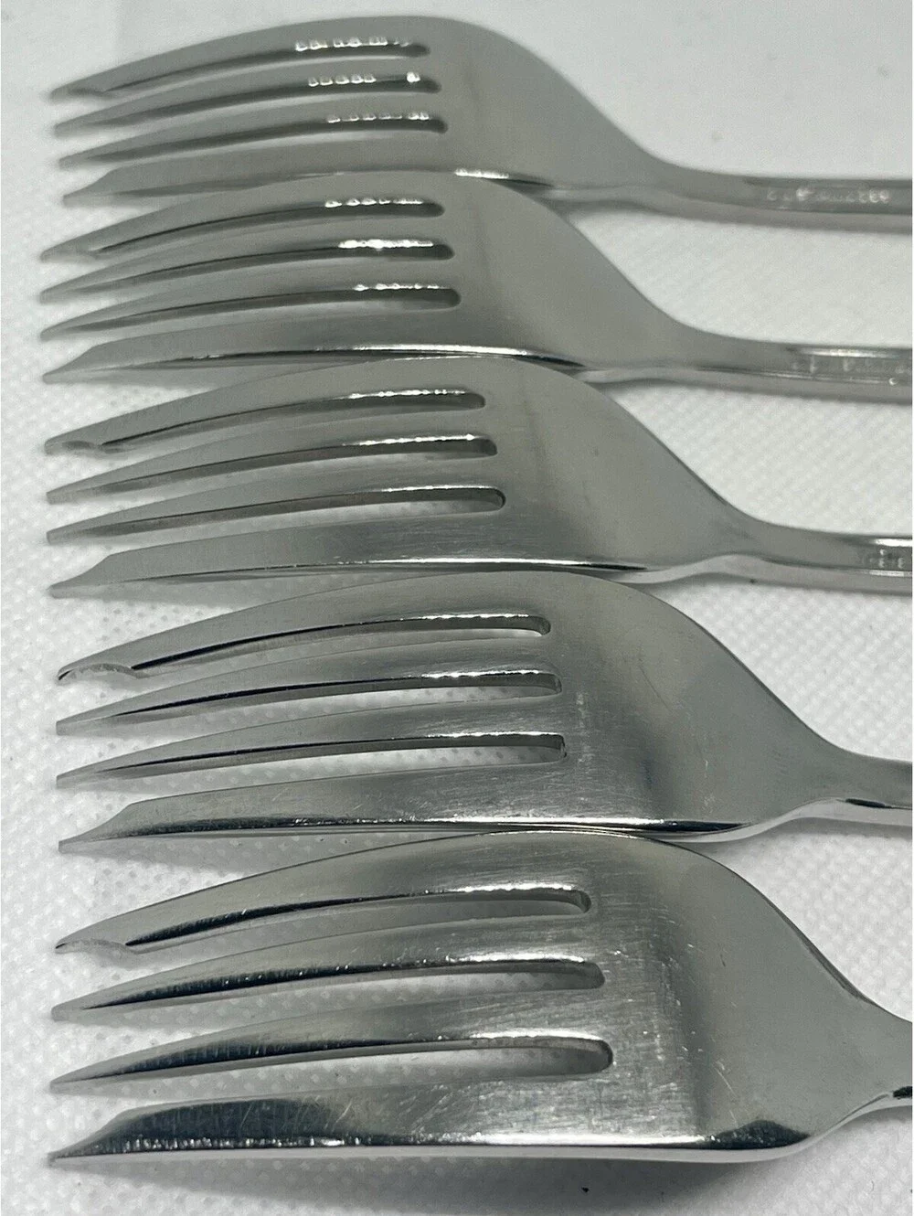 (5) Lyon New Charm Stainless Salad Fork Lot ~ 7”
